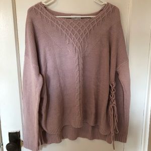 Light Pink Sweater with Side Ties
